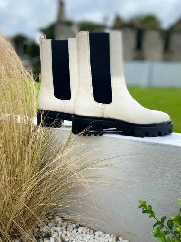 Alpe Ankle Boots*Monza Chelsea Boot 2451-WHITE