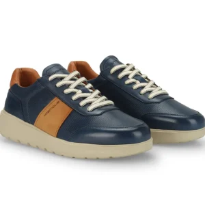 Ambitious Casual*Hover Leather Trainer 12863-NAVY