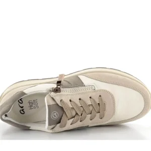 ARA Casual Shoes | Wide Fit*12-25102 New York Trainers-BEIGE