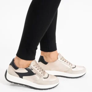 ARA Casual Shoes | Trainers*New York Trainers 12-25112 H-Fit Gold Black Shell