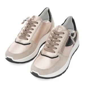 ARA Casual Shoes | Trainers*New York Trainers 12-25112 H-Fit Gold Black Shell