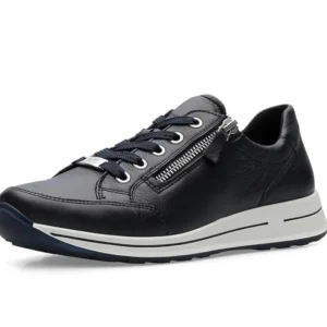 ARA Wide Fit | Casual Shoes*Osaka 2.0 H Fit Leather Trainers 12-24801-NAVY
