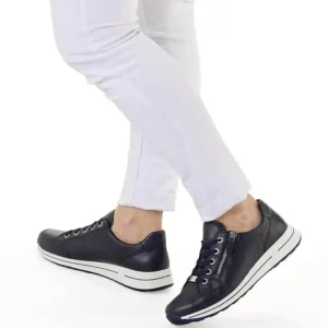 ARA Wide Fit | Casual Shoes*Osaka 2.0 H Fit Leather Trainers 12-24801-NAVY