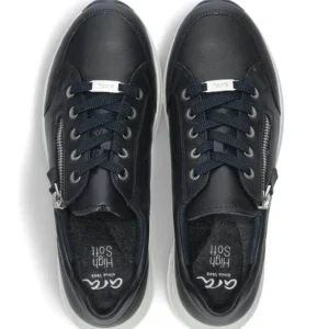 ARA Wide Fit | Casual Shoes*Osaka 2.0 H Fit Leather Trainers 12-24801-NAVY