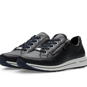 ARA Wide Fit | Casual Shoes*Osaka 2.0 H Fit Leather Trainers 12-24801-NAVY