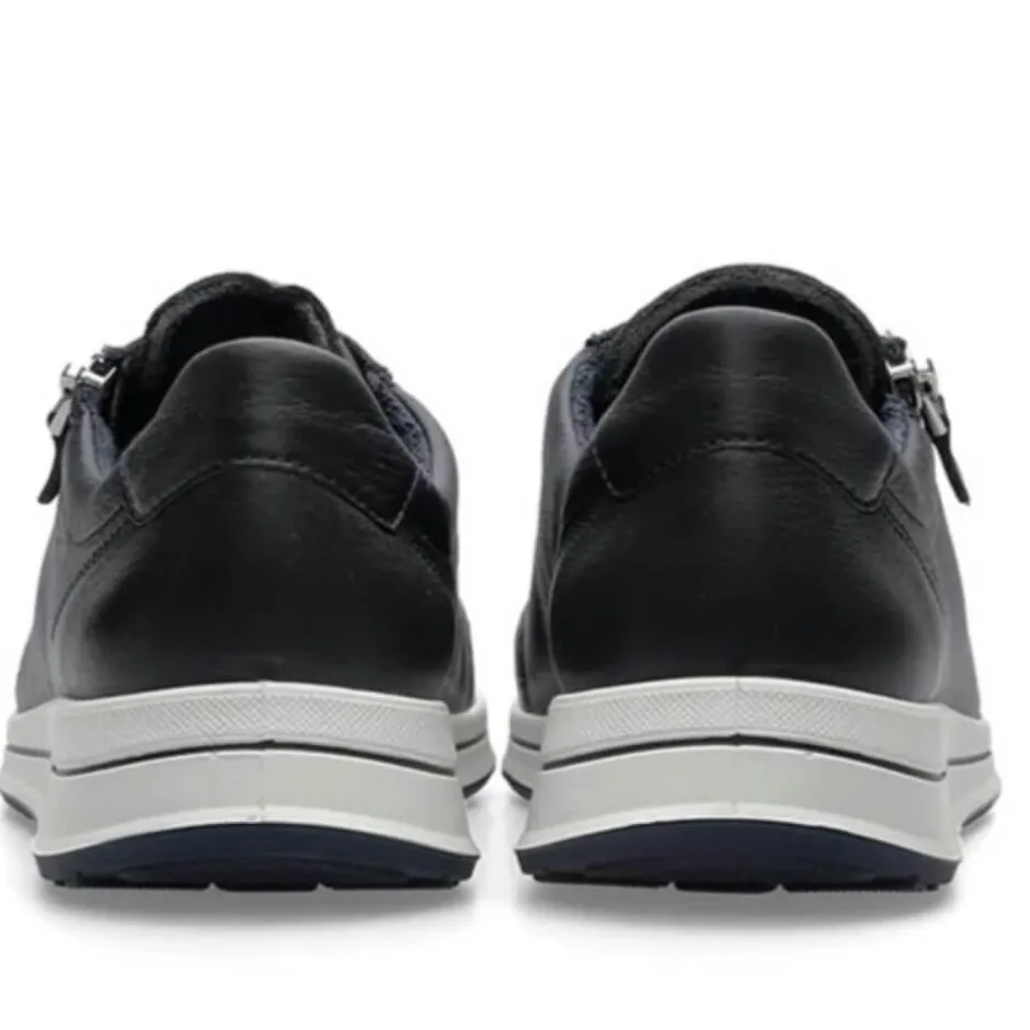ara_osaka__h_fit_leather__7-1.webp ARA Wide Fit | Casual Shoes*Osaka 2.0 H Fit Leather Trainers 12-24801-NAVY