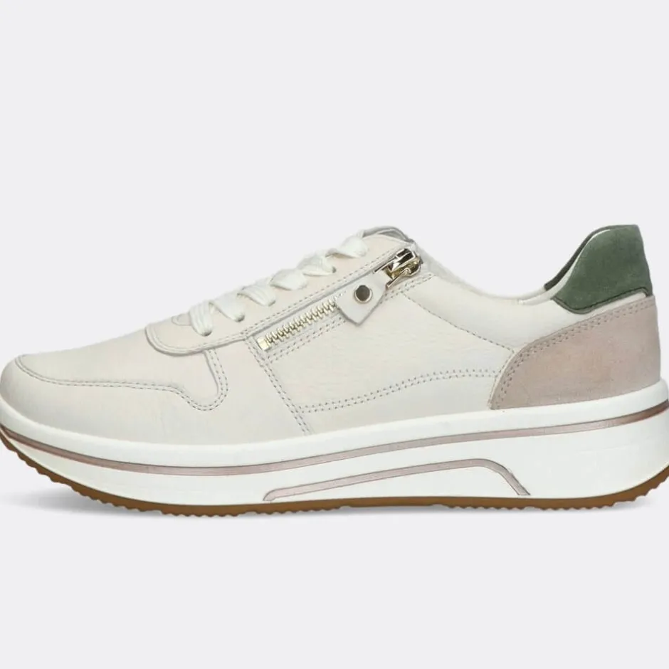ara_sapporo__hfitcreamthy_0.webp Ara Wide Fit | Casual Shoes*Sapporo 12-27540-19 H-Fit-CREAM,THYME, SHELL