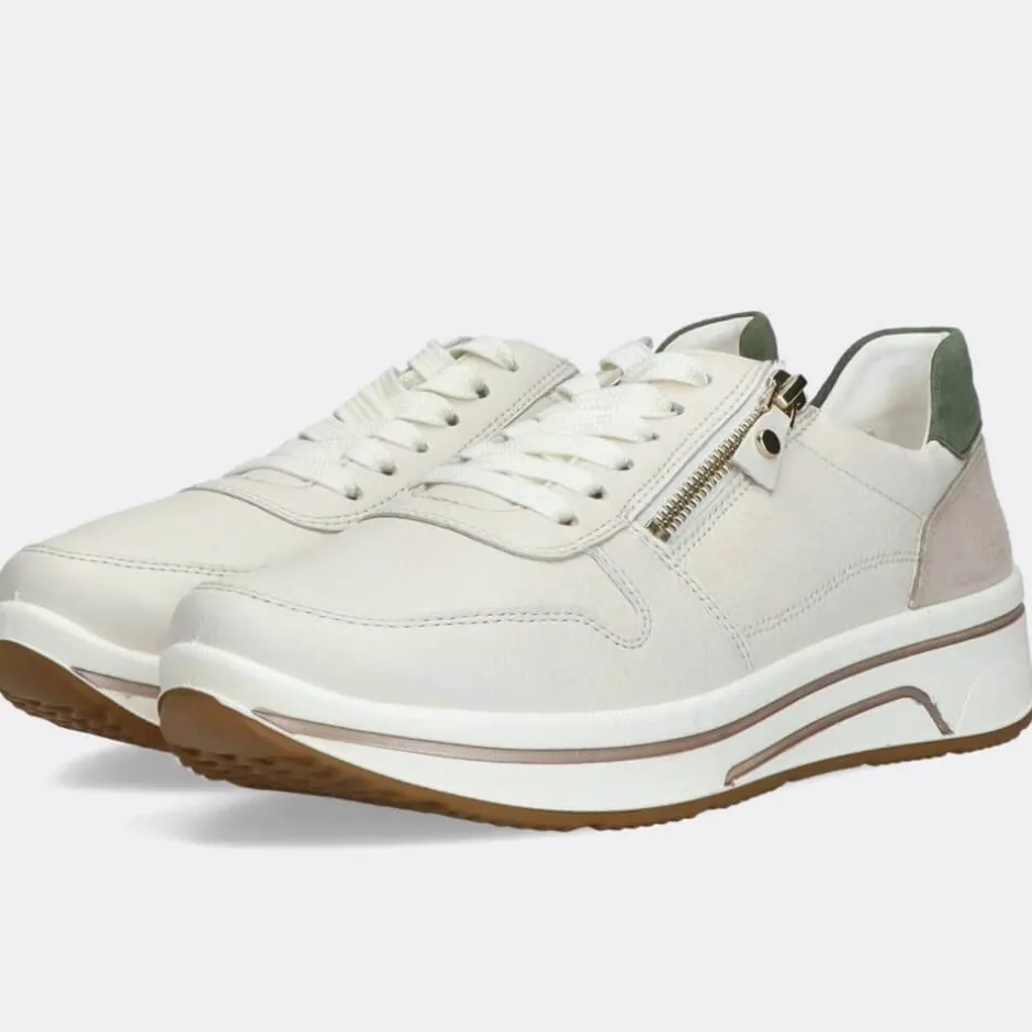 ara_sapporo__hfitcreamthy_1.webp Ara Wide Fit | Casual Shoes*Sapporo 12-27540-19 H-Fit-CREAM,THYME, SHELL