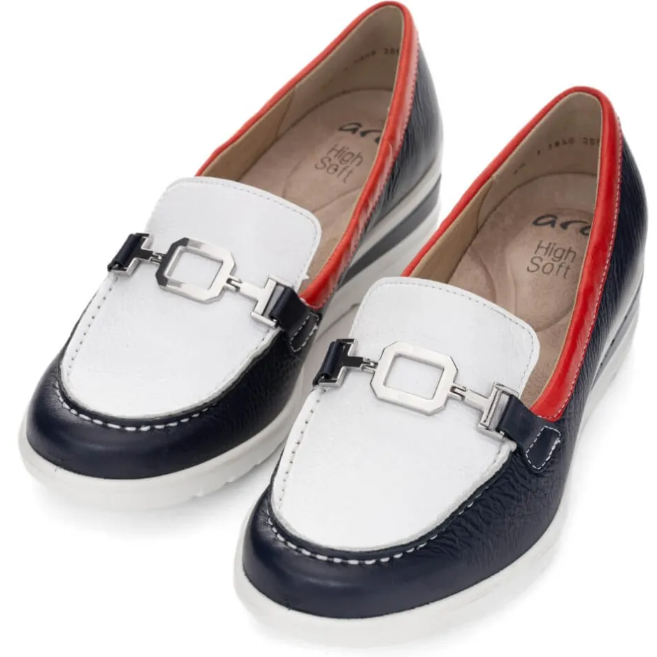 ara_zurich_wedge_slipon___3.webp ARA Wide Fit | Casual Shoes*Zurich Wedge Slipon 12-50638 H Fit Navy Red White