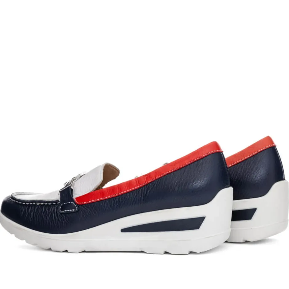 ara_zurich_wedge_slipon___4.webp ARA Wide Fit | Casual Shoes*Zurich Wedge Slipon 12-50638 H Fit Navy Red White