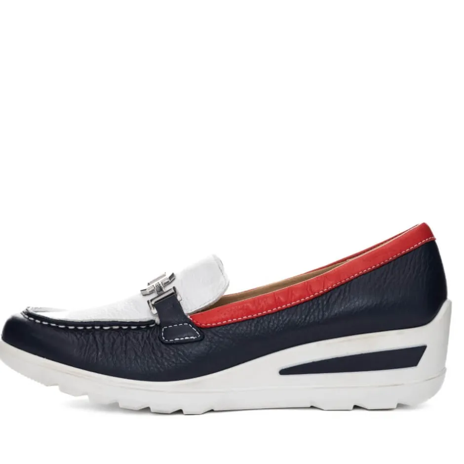 ara_zurich_wedge_slipon___5.webp ARA Wide Fit | Casual Shoes*Zurich Wedge Slipon 12-50638 H Fit Navy Red White