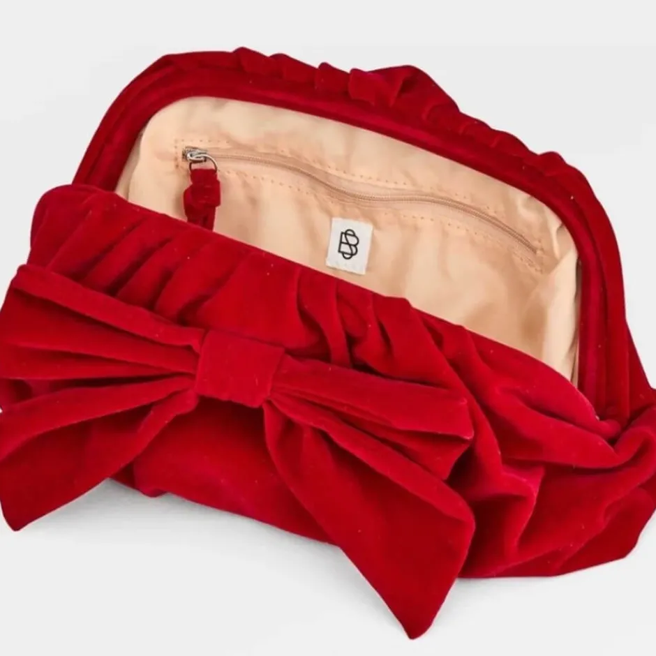 becksndergaard_velvet_clu_1.webp Beck Sondergaard All Bags*Becksöndergaard Velvet Clutch Bonita Bag Savvy Red