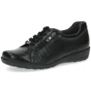CAPRICE Wide Fit | Casual Shoes*9-23300 Leather Lace-up-BLACK