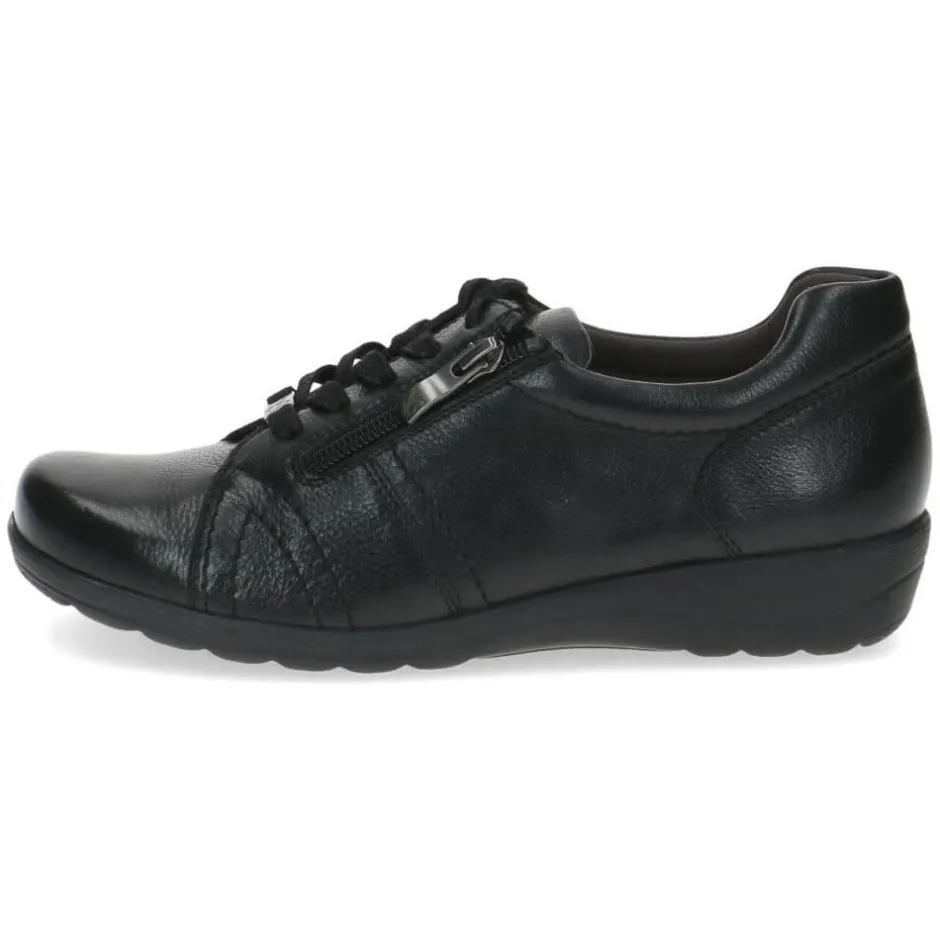 caprice__leather_laceupbl_1.webp CAPRICE Wide Fit | Casual Shoes*9-23300 Leather Lace-up-BLACK