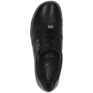 CAPRICE Wide Fit | Casual Shoes*9-23300 Leather Lace-up-BLACK
