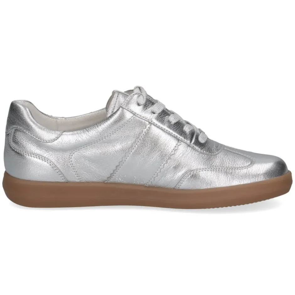 caprice__leather_sneakers_3.webp CAPRICE Casual Shoes | Trainers*9-23705 Leather Sneaker-SILVER