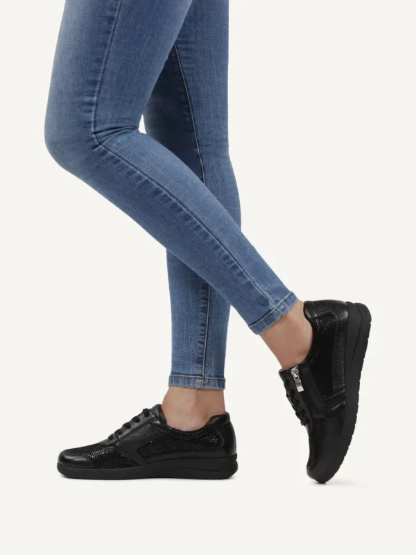 CAPRICE Wide Fit | Casual Shoes*H Fit Trainer 9-23723 -BLACK