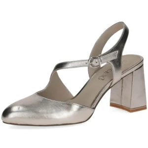 CAPRICE Sandals | Heels*Sling Pumps 9-29600 Taupe Metallic