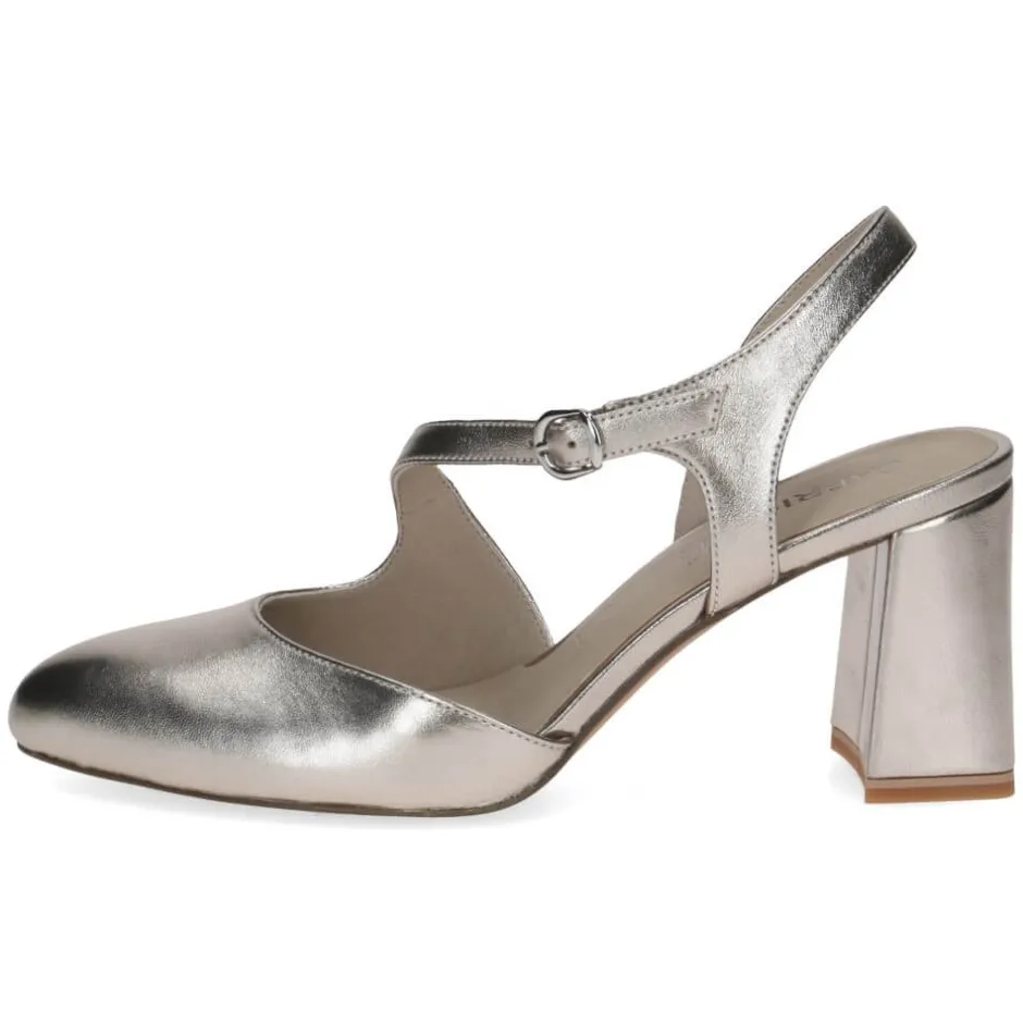 caprice_sling_pumps__taup_1.webp CAPRICE Sandals | Heels*Sling Pumps 9-29600 Taupe Metallic