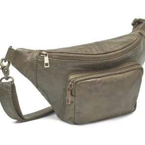 Depeche. All Bags*Depeche 13396 Leather Bumbag-ARMY GREEN