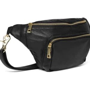 Depeche. All Bags*Depeche 13396 Leather Bumbag-Black Gold