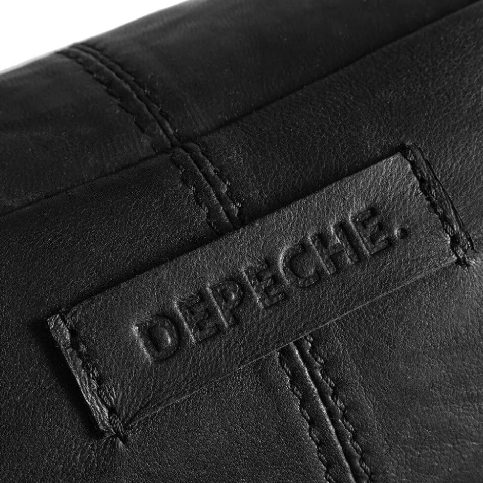 depeche__leather_bumbagbl_2.webp Depeche. All Bags*Depeche 13396 Leather Bumbag-Black Gold