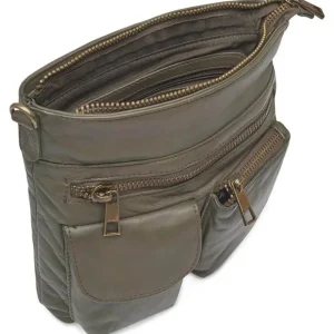 Depeche. All Bags*Depeche Leather Crossbody 15350-ARMY GREEN