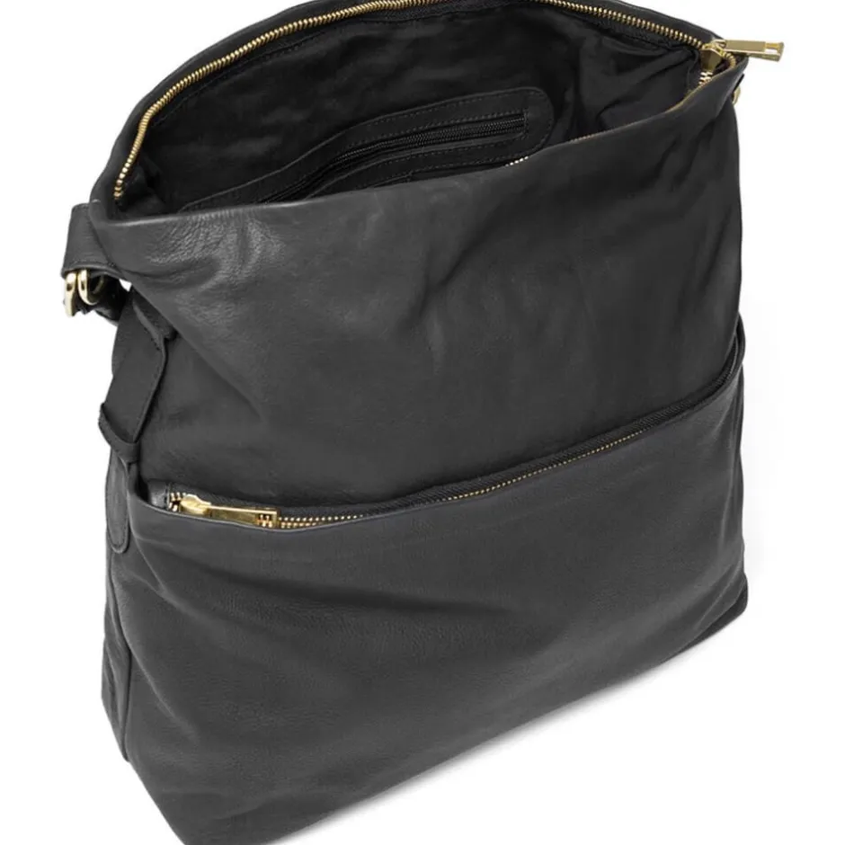 depeche_medium_leather_sh_1.webp Depeche. All Bags*Depeche Medium Leather Shoulder Bag Black 15824