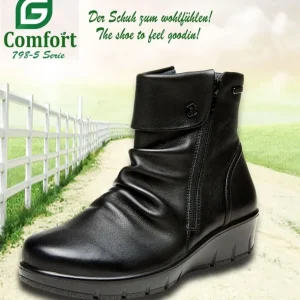 G Comfort Waterproof Shoes And Boots | Casual Shoes*798-5 Ankle Boot H Fit-BLACK