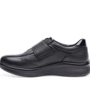 G Comfort Wide Fit*P-813 Velcro H-Fit-BLACK