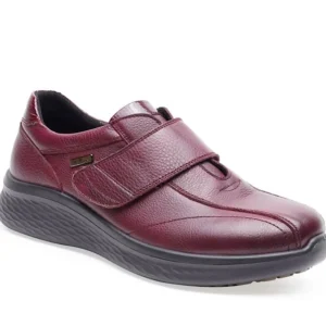 G Comfort Wide Fit*P-813 Velcro H-Fit-BURGUNDY