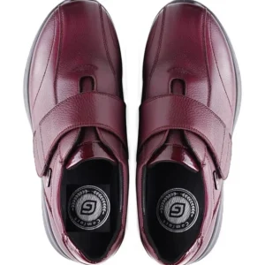 G Comfort Wide Fit*P-813 Velcro H-Fit-BURGUNDY