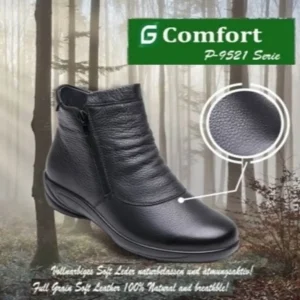 G Comfort Waterproof Shoes And Boots | Ankle Boots*P-9521G Double Zip -BLACK