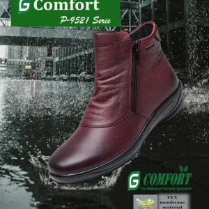 G Comfort Waterproof Shoes And Boots | Ankle Boots*P-9521G Double Zip -BORDEAUX