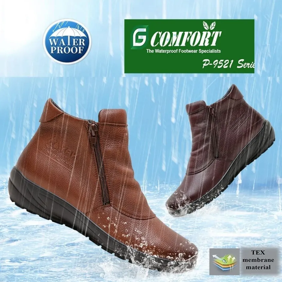 g_comfort_pg_double_zip_c_2.webp G Comfort Waterproof Shoes And Boots | Ankle Boots*P-9521G Double Zip -COGNAC