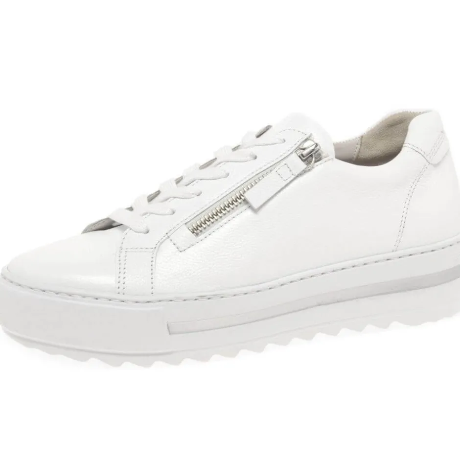 gabor__heather_platform_t_0.webp GABOR Large Sizes | Casual Shoes*46.498 Heather Platform Trainer-WHITE