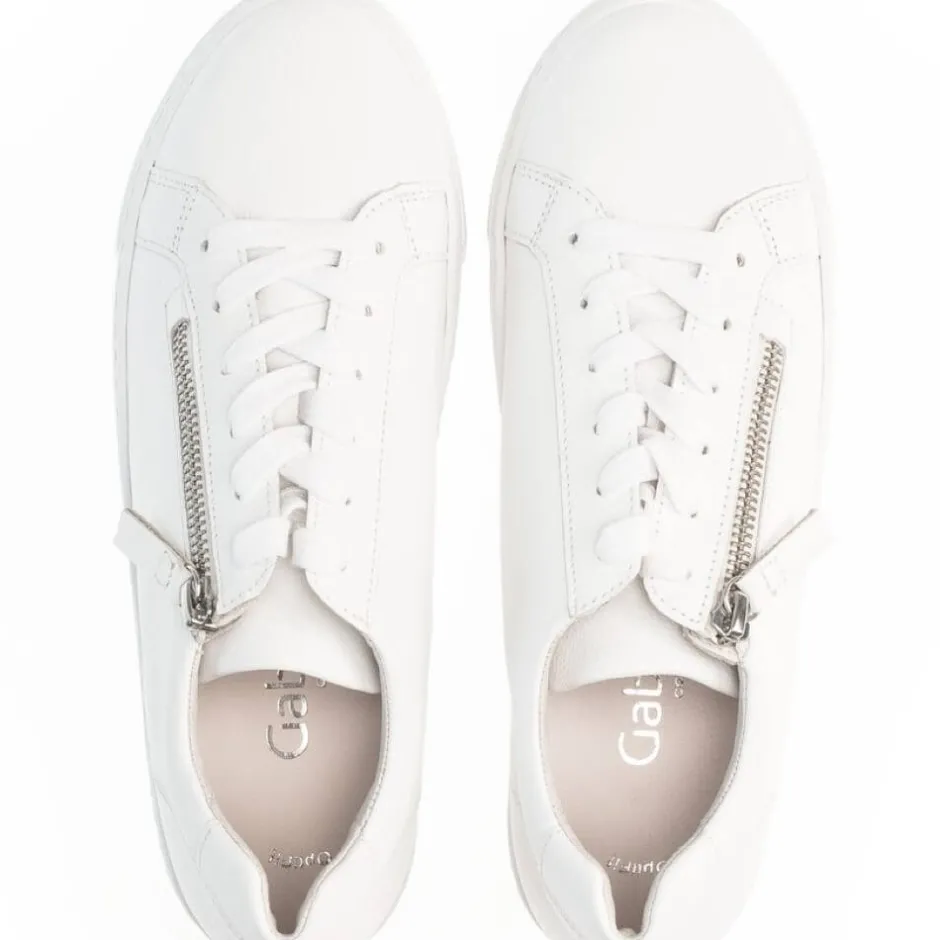 gabor__heather_platform_t_1.webp GABOR Large Sizes | Casual Shoes*46.498 Heather Platform Trainer-WHITE