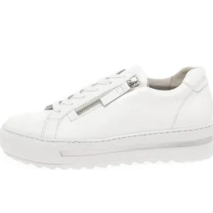 GABOR Large Sizes | Casual Shoes*46.498 Heather Platform Trainer-WHITE