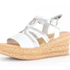 GABOR Sandals | Wedges*44.655 Trish Platform Sandal-WHITE SILVER
