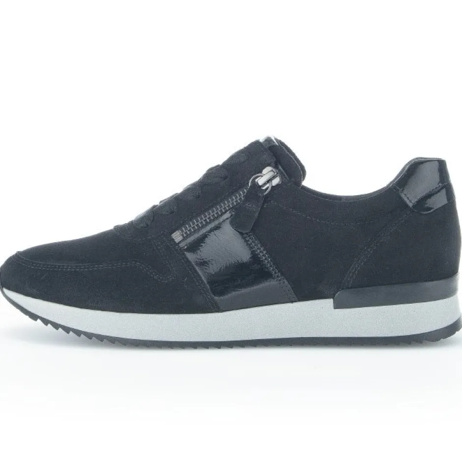 gabor_lulea_trainer_black_1.webp GABOR Large Sizes | Casual Shoes*Lulea Trainer 93.420-BLACK