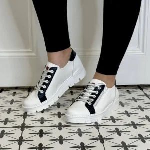 Jose Saenz Casual Shoes | Trainers*Leather Lace-up 2001-BG-WHITE NAVY