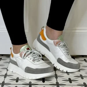 Jose Saenz Casual Shoes | Trainers*Platform Leather Trainers 2287-GREY COMBI