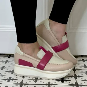 Jose Saenz Casual Shoes | Loafers*Sporty Leather Loafer 3523-BG-ROSE FUXIA