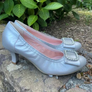 Le Babe Mother Of The Bride Shoes | Heels*Kitten Heel Nappa Leather 3037-GRIGIA