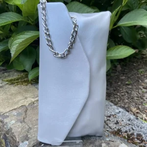Le Babe All Bags*Nappa Leather Clutch-GRIGIA