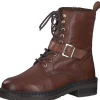 MARCO TOZZI Ankle Boots*2-25234 Leather Biker Boot-COGNAC