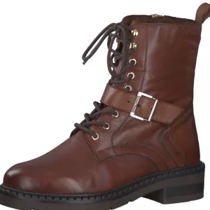 MARCO TOZZI Ankle Boots*2-25234 Leather Biker Boot-COGNAC