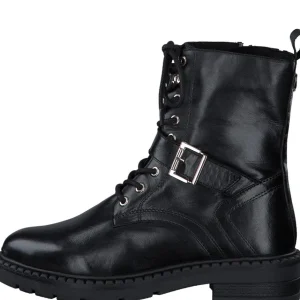 MARCO TOZZI Ankle Boots*2-25234 Leather Biker Boot-BLACK