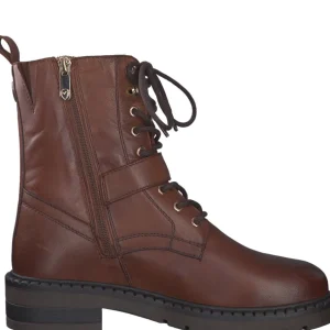MARCO TOZZI Ankle Boots*2-25234 Leather Biker Boot-COGNAC