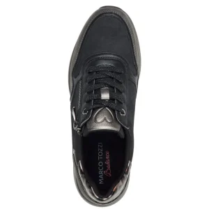 MARCO TOZZI Casual Shoes | Trainers*2-23735 Wedge Lace-up Vegan-BLACK